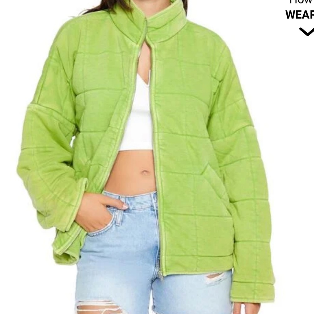 Forever 21 Quilted Zip-Up Jacket